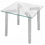 Clear Glass Lamp Table