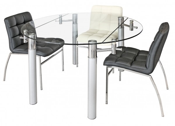 Alicia Extending Dining Table, Extendable Glass Dining Table
