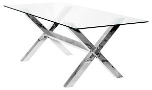 Crossly Large Glass Dining Table