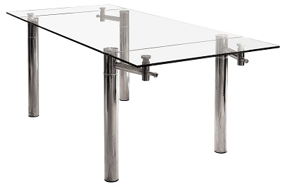 Rectangle Extending Glass Dining Table