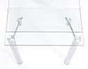 Rectangle Extending Glass Dining Table Leaves