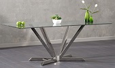 Rene Large Glass Dining Table