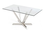 Rene Large Glass Dining Table Top View